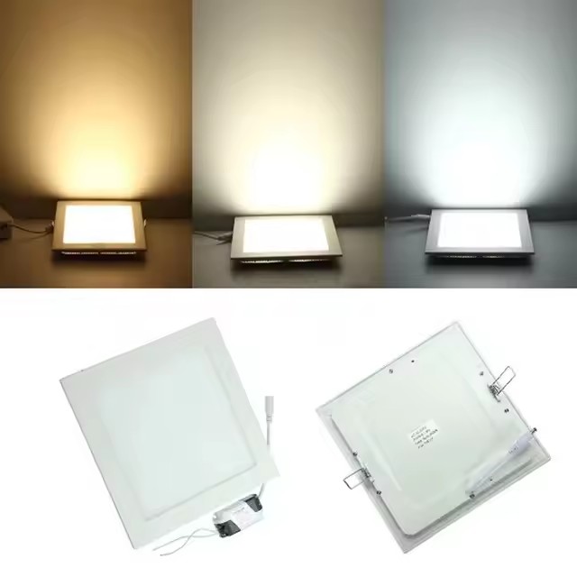 Dimmable LED Panel Light Recessed Kitchen Foyer Lamp AC85-265V LED Spot Down Light Warm White Natural White Cold White Downlight