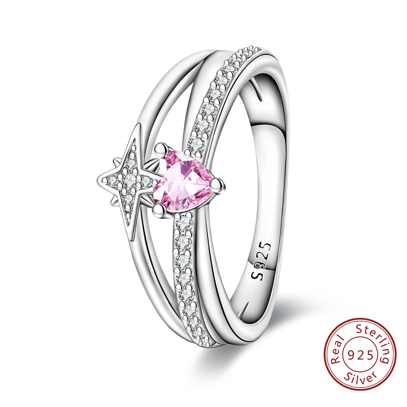 Rings Original 925 Sterling Silver Rings Little Flowers Zircon Open Adjustable Rings For Women Jewelry Birthday Anniversary