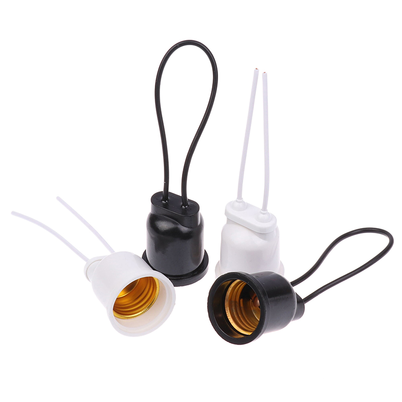 1/5pcs Exterior Garden Plant Growth Light Holder E27 Waterproof Copper Wire Bulb Socket with Wire
