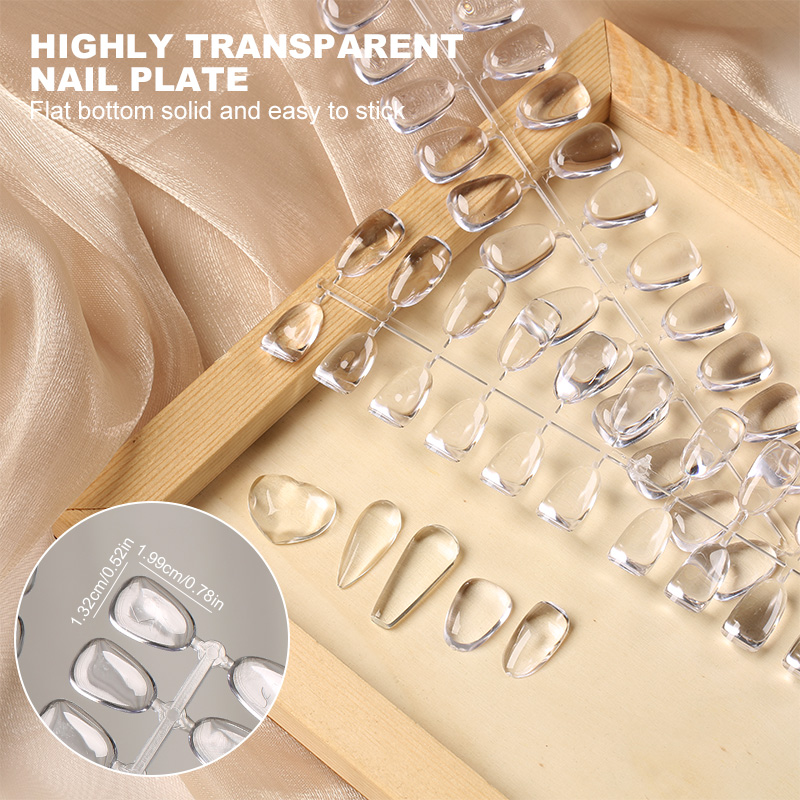 KANIU Clear Acrylic Practice Oval Square Heart Shape Nail Tools Card Display For Private Or Professional Salon Nail Table Color