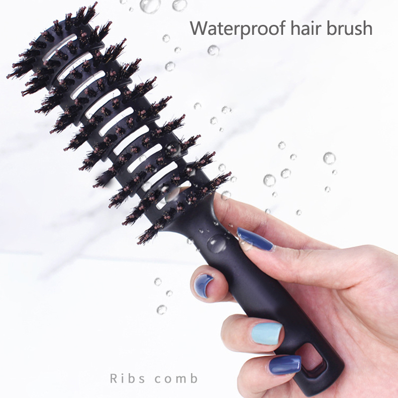 Professional Quick Dry Hair Brush Boar Bristle Cleaning Comb Anti Static Barber Hair Styling Comb Shaving Tools