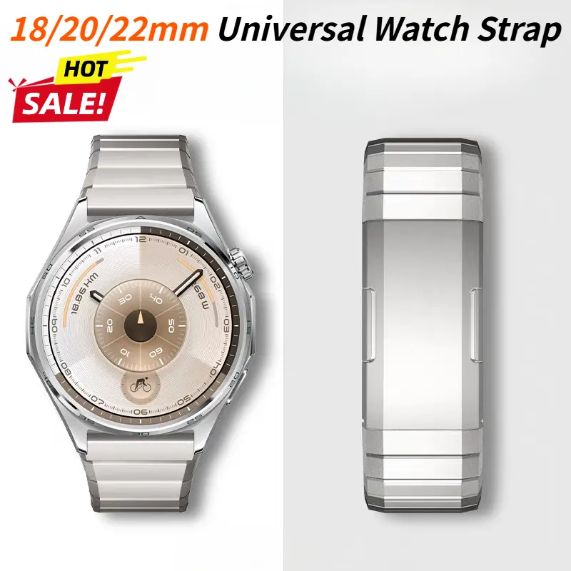 18mm 20mm 22mm Strap for Watch 7 6 5 4 40mm 44mm Metal Stainless Steel Band for Watch GT6 GT5 4/3Pro 46mm