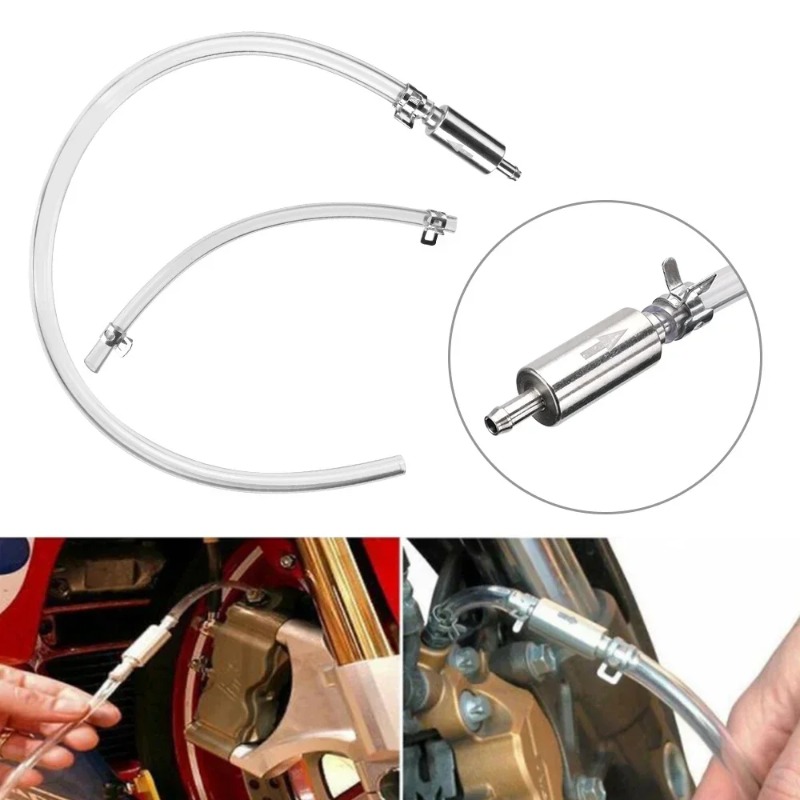 Car Motorcycle Clutch Brake Bleeder Hose Kit Hydraulic Clutch One Way Valve Tube Bleeding Oil Change Pump Tool Car Brake Pipe
