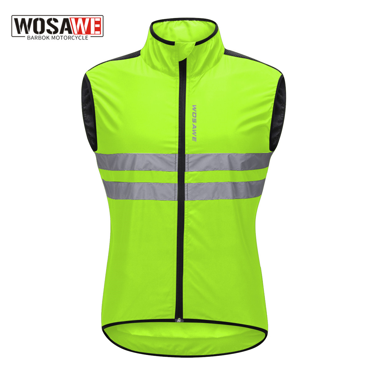 WOSAWE New Men Cycling Vest Men Sleeveless Bicycle Lightweight Vest Outdoor Windproof MTB Sports Wind Vest