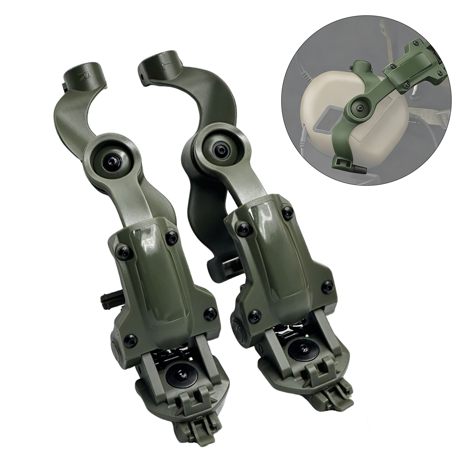 NEW Tactical Headphone Mount EARMOR M32 Rail Mount Bracket Quick Helmet Rail Mount Adapter Suspension Headphone Mount pen gpt