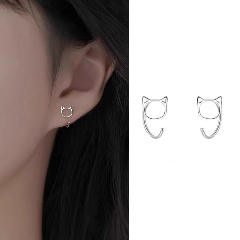 Simple Hollow Cute Heart Stud Earrings for Women Girls Hypoallergenic New Fashion Korean Earring Teen Jewelry