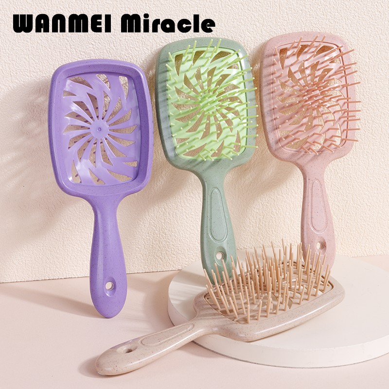1pcs WANMEI Wide Teeth Air Cushion Comb Bakhogold Comb Hair Brush Anti-static Hollow Hairbrush for Scalp Massage Accessories