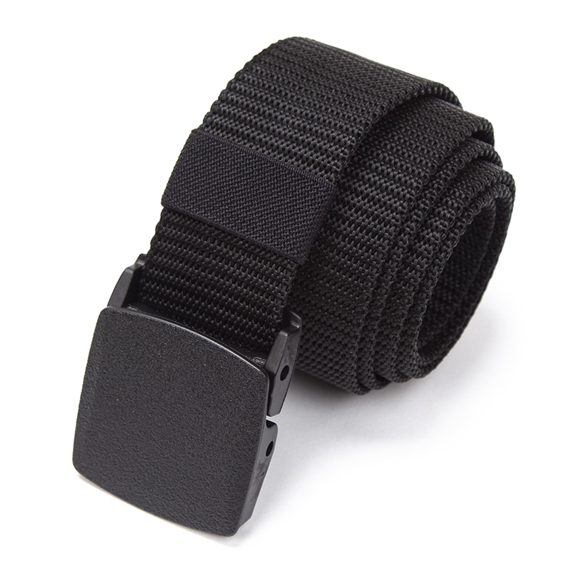 Nylon Belt Men Women Unisex Outdoor Tactical Buckle Black Waistband Travel Casual Adjustable Canvas Men's Belt