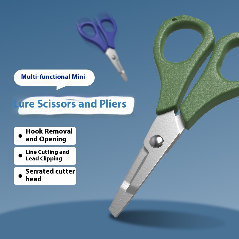 Luya Scissors Fishing Special Lead Leather PE Line Scissors Hook Taker Stainless Steel Mini Multi functional Pliers Accessories