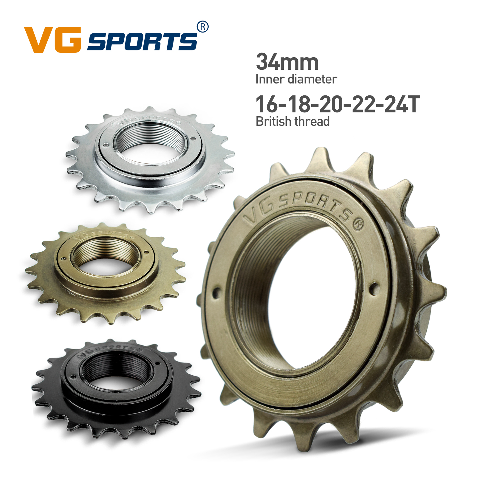 16T/18T/20T Single Speed Freewheel Sprocket Accessories for BMX Bicycle 1 Speed Cog Gear Bicycle Replacement Parts
