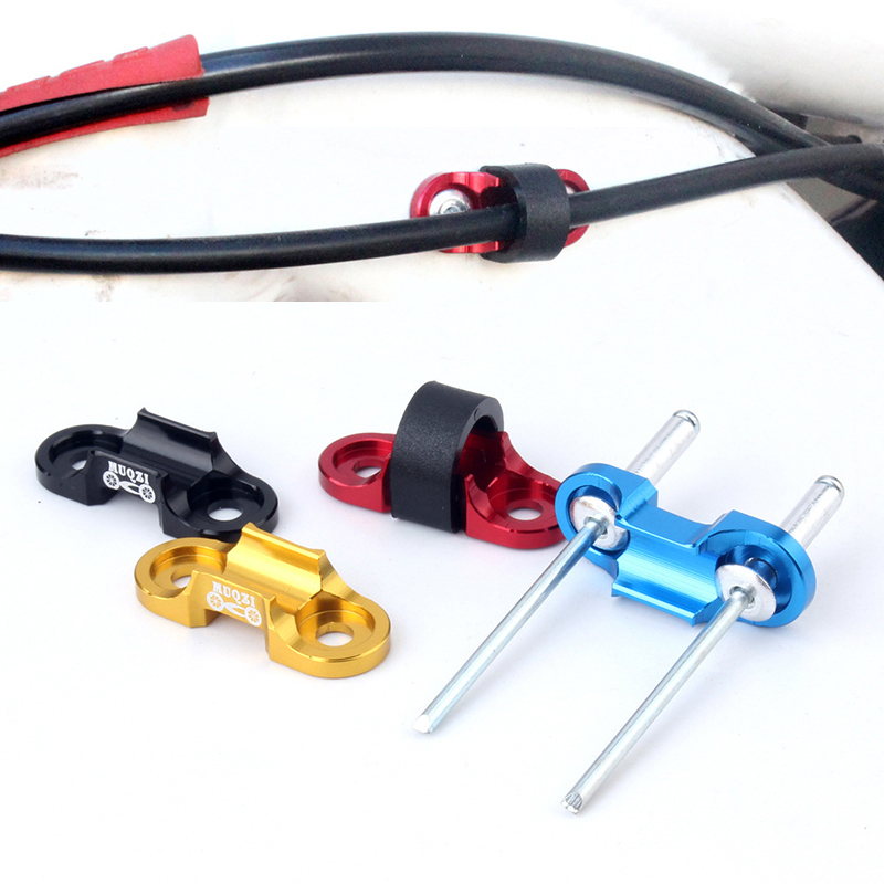 1pc Bicycle Cable Guide Bike Brake Line Holder Clip Wire Adapter Aluminum Alloy Line Cable Holder Clip Cycling Tool Accessories