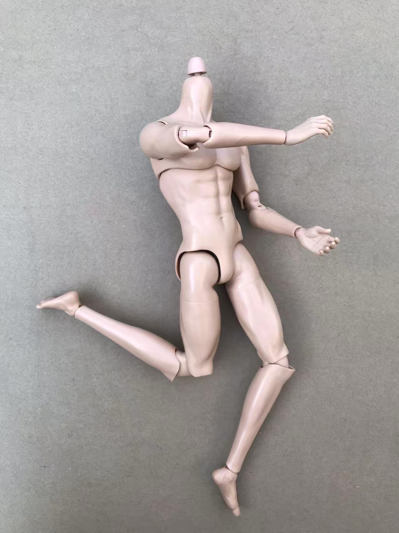 YUNYI Yoga Male Doll Body 1/6 Muscle Beige Color Doll Figure Toys Collective Solider Man Body Figures