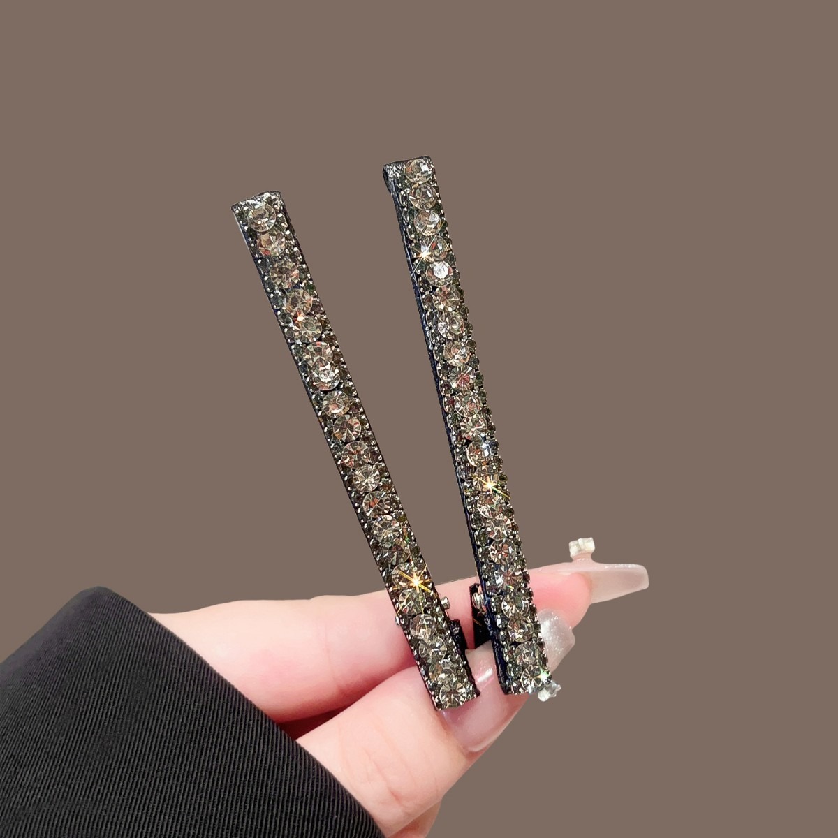 1pc Rhinestone Encrusted Hair Clip Vintage Style Perfect Evening Statement Looks Sparkling Hair Accessory Women Formal Retro