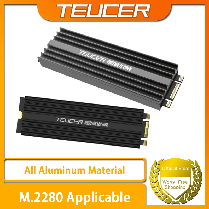 TEUCER M.2 SSD2280 Solid State Cooling Hard Disk Radiator for Desktop PC M.2 NVME PS5 heatSink