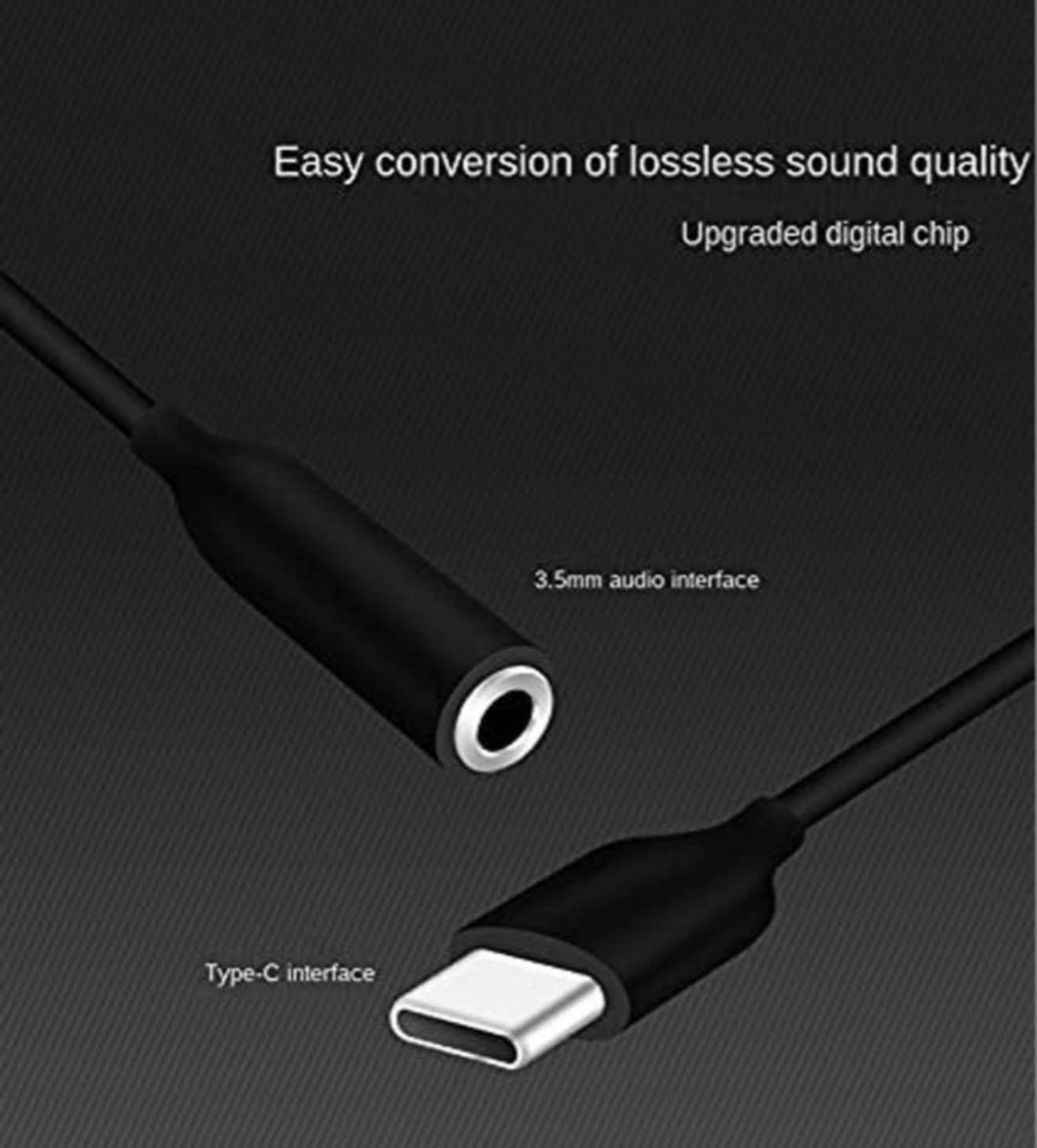 Black Type C to 3.5 mm Jack Audio Connector Especially for Samsung Mobiles Phone Converter (Android)
