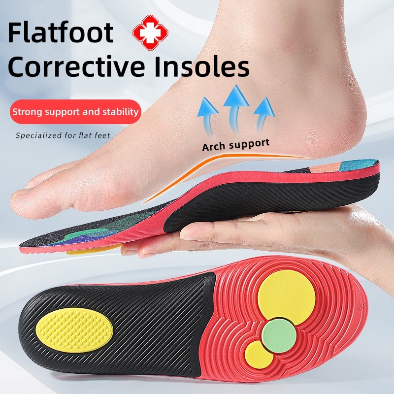 1 pair Orthopedic Insoles Orthotics Flat Foot Health Sole Pad for Shoes Insert Arch Support Pad for Plantar Fasciitis Feet Care