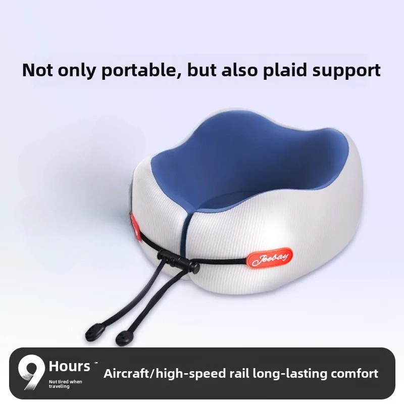 Memory Foam Ice Silk Neck Support Pillow Summer Travel Airplane U Shaped Portable Compact Pillow for Car Office Nap