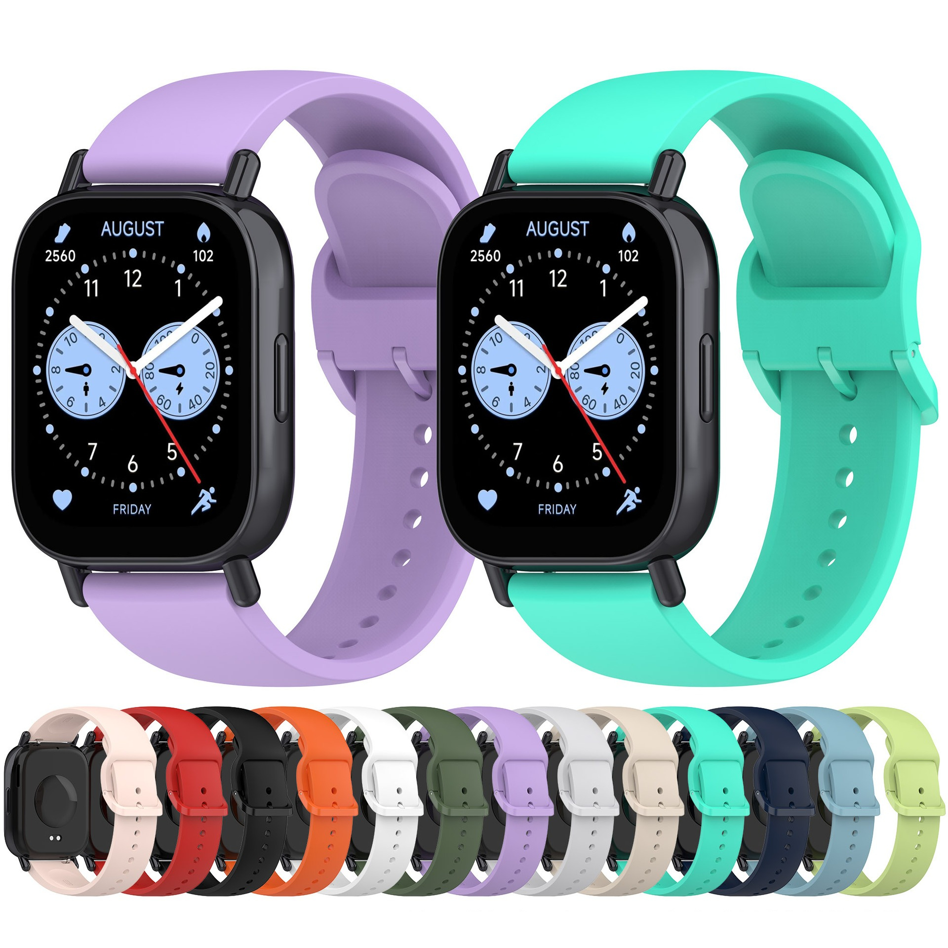 Official Silicone Watch Strap Suit for Redmi Watch5 Lite Classic Silicone Watch Strap with Colorful Buckle