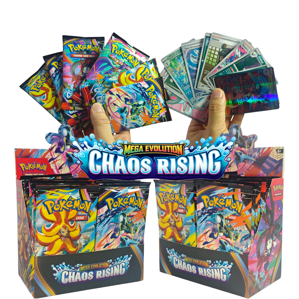 Pokemon Mega Evolution Booster Box English Version CHAOS RISINC Ascended Heroes Phantasmal Flames TCG Trading Cards Collection