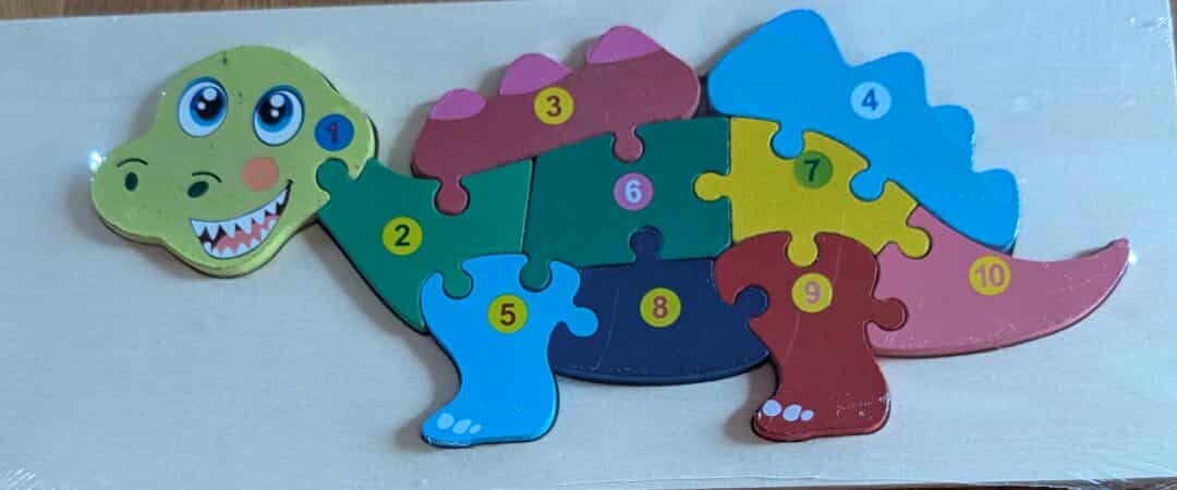 Colorful Wooden Bus Shaped Puzzle, Numerical Number (1-5) Early Education Toy Jigsaw Montessori 3D Puzzle for Kids