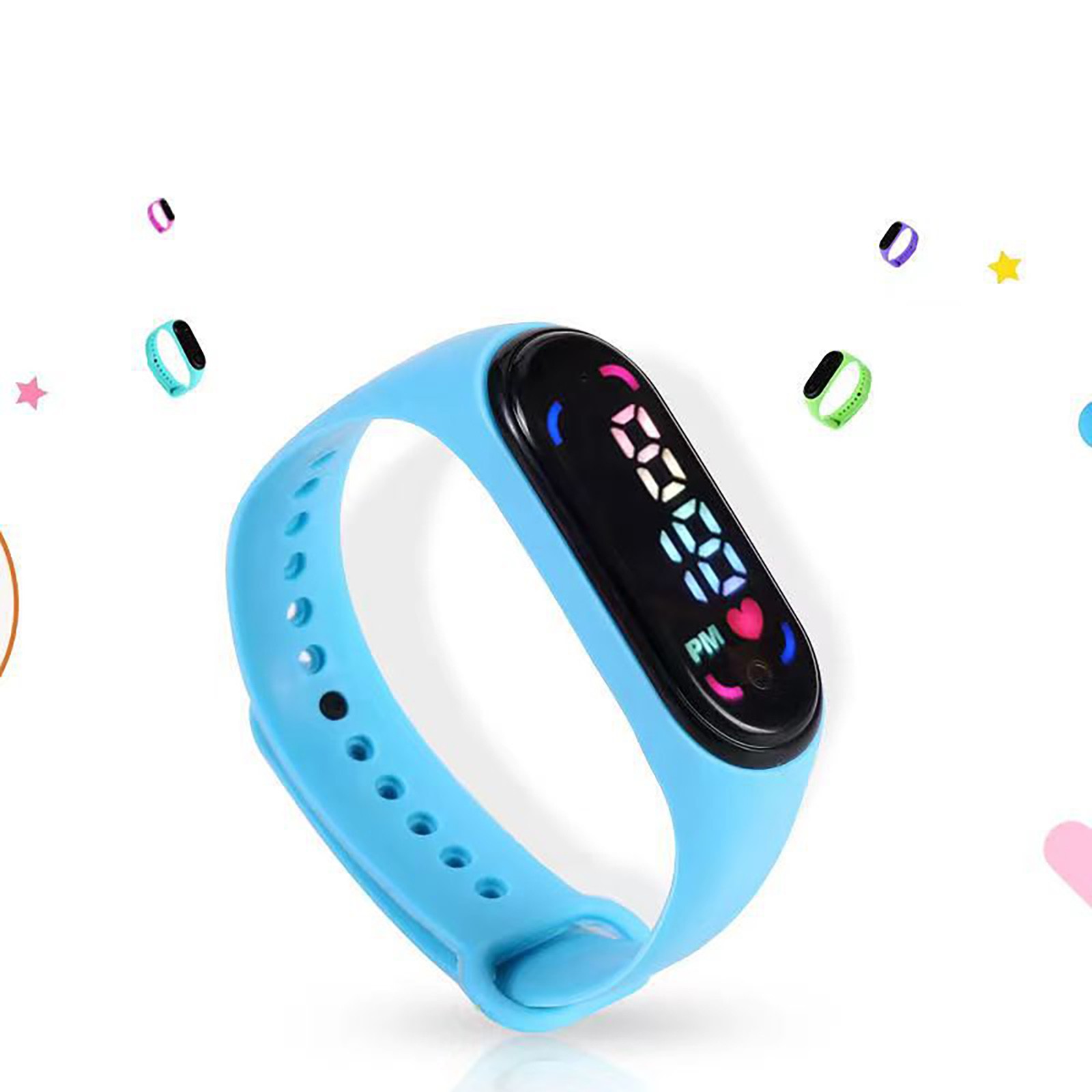 New Children'S Waterproof Sports Smart LED Watch Outdoor Silicone Bracelet Touch Electronic Watch Kids Bracelet Digital Watches