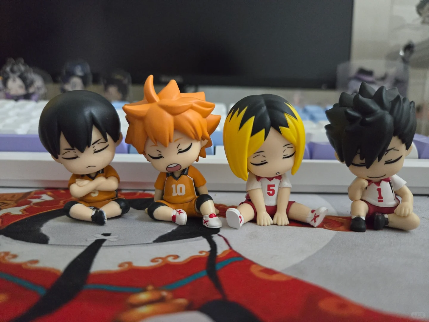 New Product In Stock Japanese Anime Volleyball Youth Shoulder To Shoulder Sleep Blind Box Handmade Desktop Ornament Souvenir