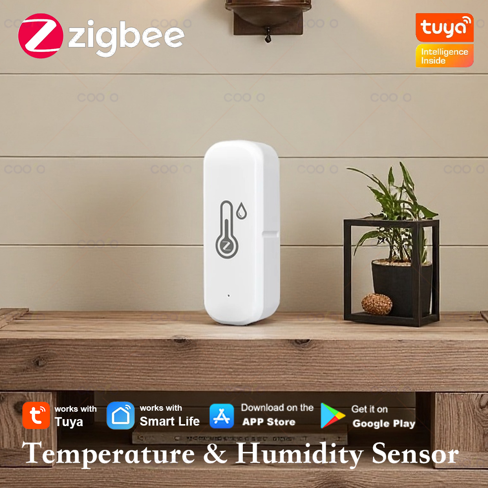 Tuya WiFi Temperature and Humidity Smart Home Thermometer Hygrometer APP Remote Alarm Work with Alexa Home