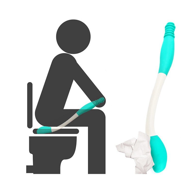 1/2pc Butt Wiper Toilet Aid Tool Long Reach Comfort Bottom Buddy Wipe Handle Tissue Grip Helper for Elderly Pregnant Disability