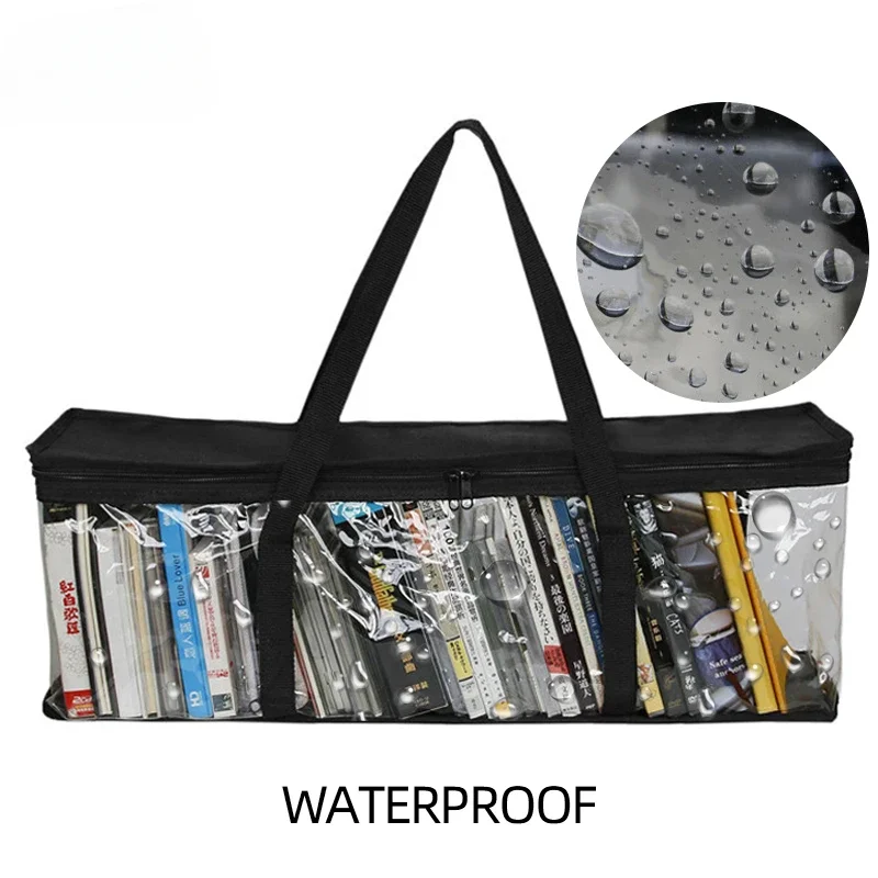Large Clear Holds DVD CD Storage Holder Easy Zip Closure Carry Bag Organizer Comic Book Storage Bag Transparent Collection