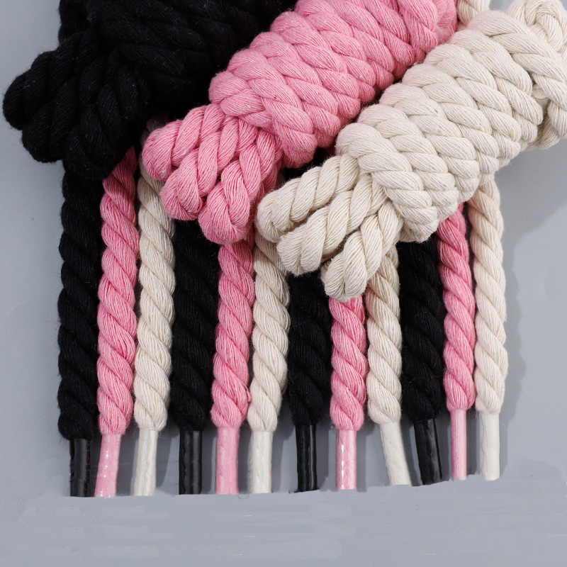 New 8mm Thick Round Laces Precision Woven High-quality Shoelaces Sneakers Boots Shoelace 100cm/120cm/140cm/160cm
