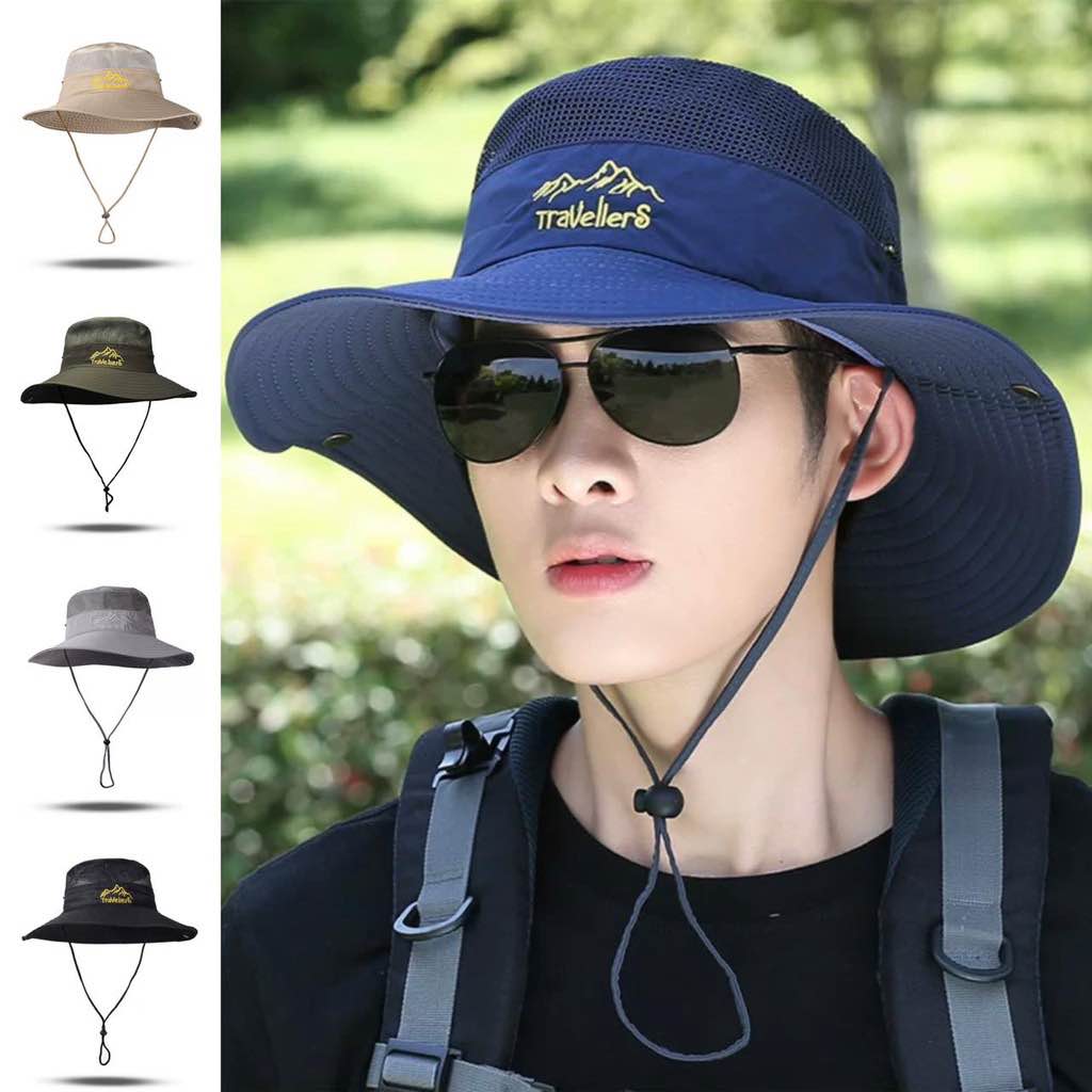 Travelers Summer Outdoor Hiking Hat, Trekking Hat, Fishing Hat Breathable Summer Hat Unisex