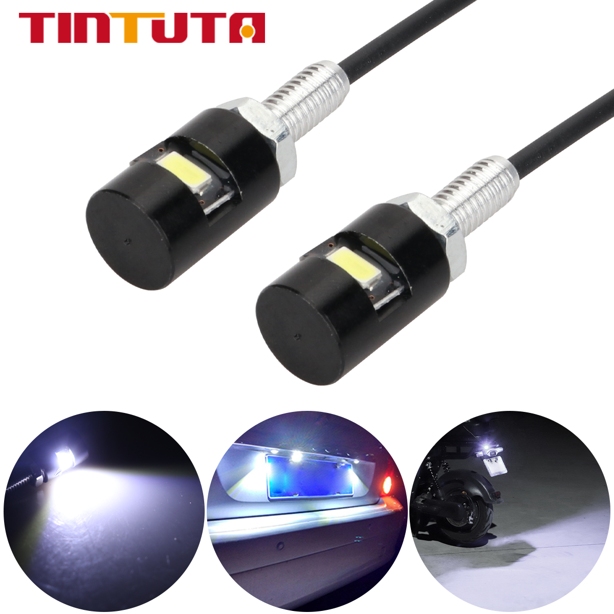 2PCS Motorcycle LED Semicircle/Triangle Eye Mini Eagle Eye Lamp Tail Decorative Lamp Multicolor Turn Signal Indicator Light