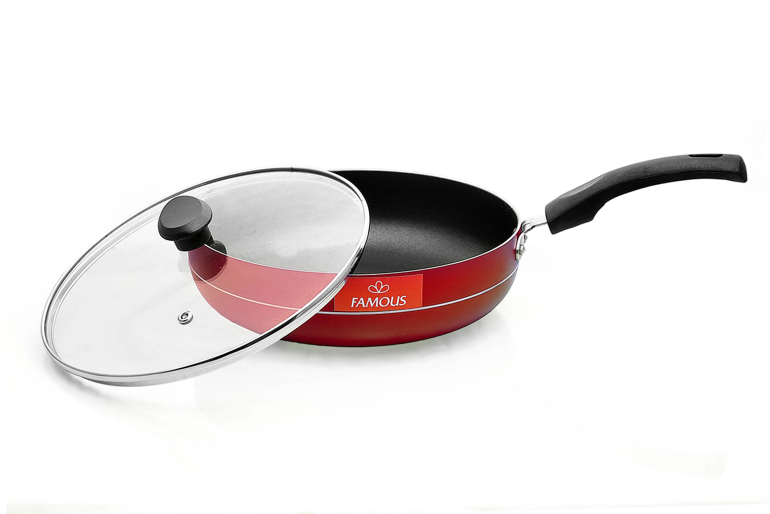 Famous Non-Stick Frypan ( 22Cm ) With Glass Lid