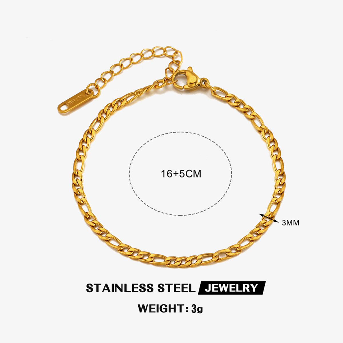 Women's Stainless Steel Simple Chain DIY Pendant Bracelet New Neutral High-end Minimalist Style Holiday Jewelry Wholesale