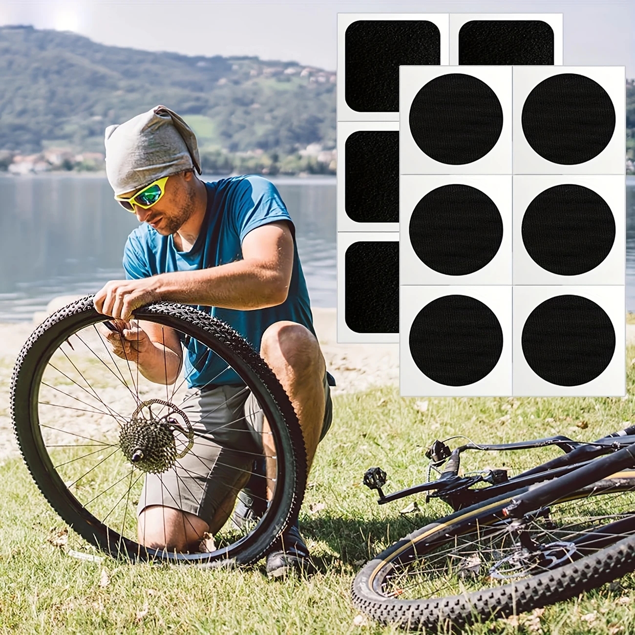 Glue-free tire patch/Bicycle tire patch/New glue-free patch/Convenient, fast and safe/car tire patch
