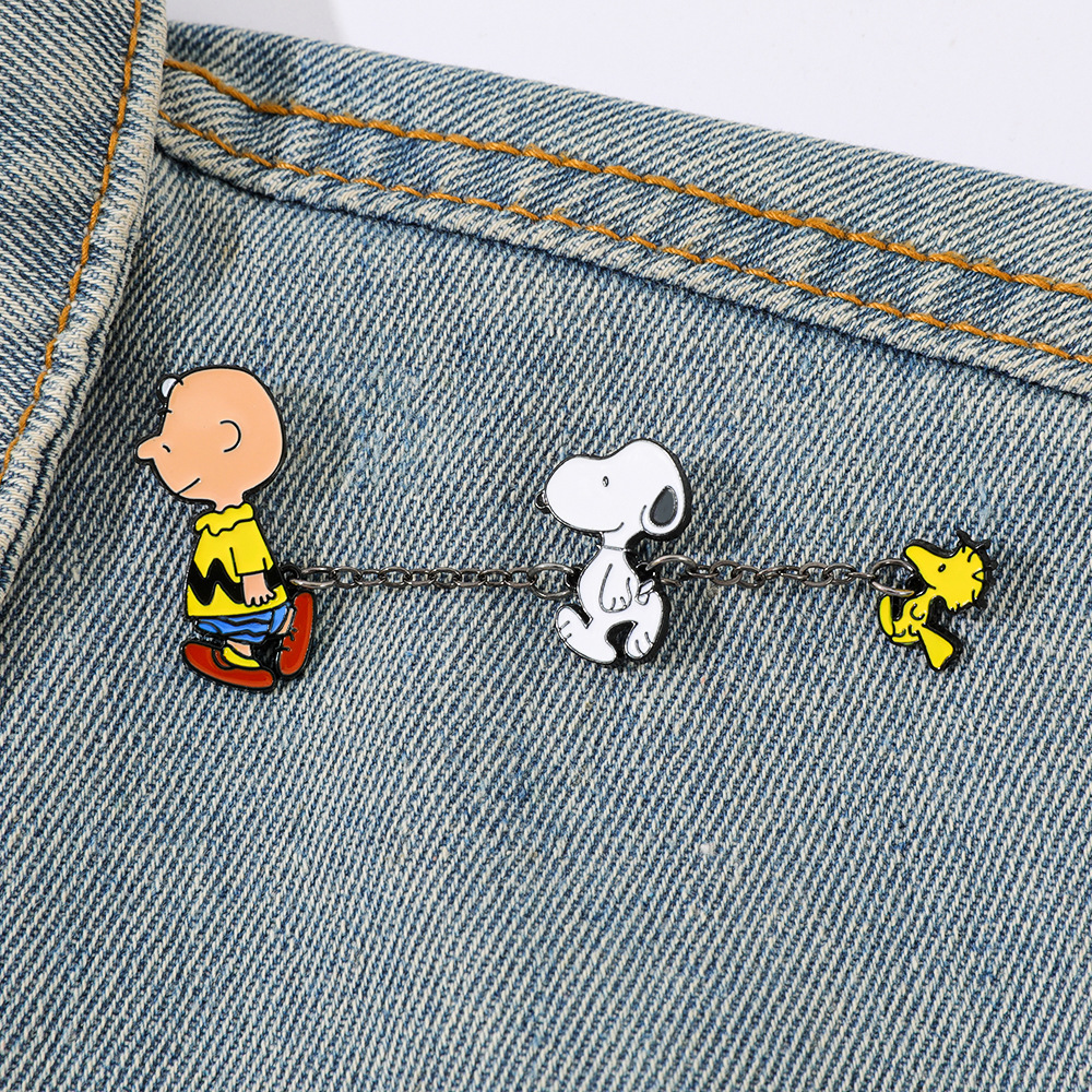 2026 New Charlie With Chain Badges Enamel Pins Cartoon Brooch Lapel Pins for Backpack Clothes Badge Cute Fans