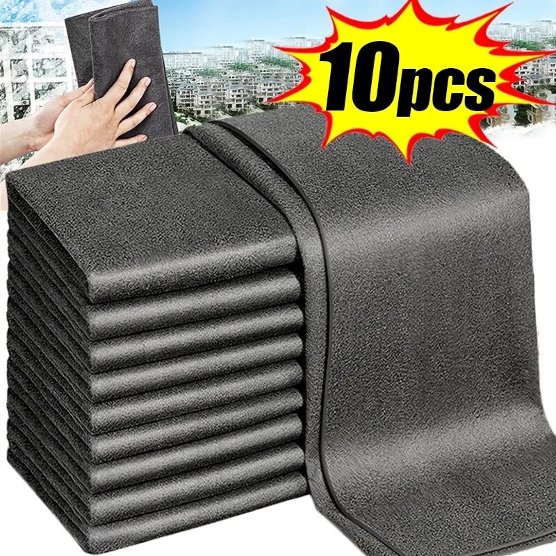 1/3/5/10Pcs Reusable Microfiber Magic Cleaning Cloths Household Kitchen Window Mirror Wipes Washable Rags 20206 New Clean Tools
