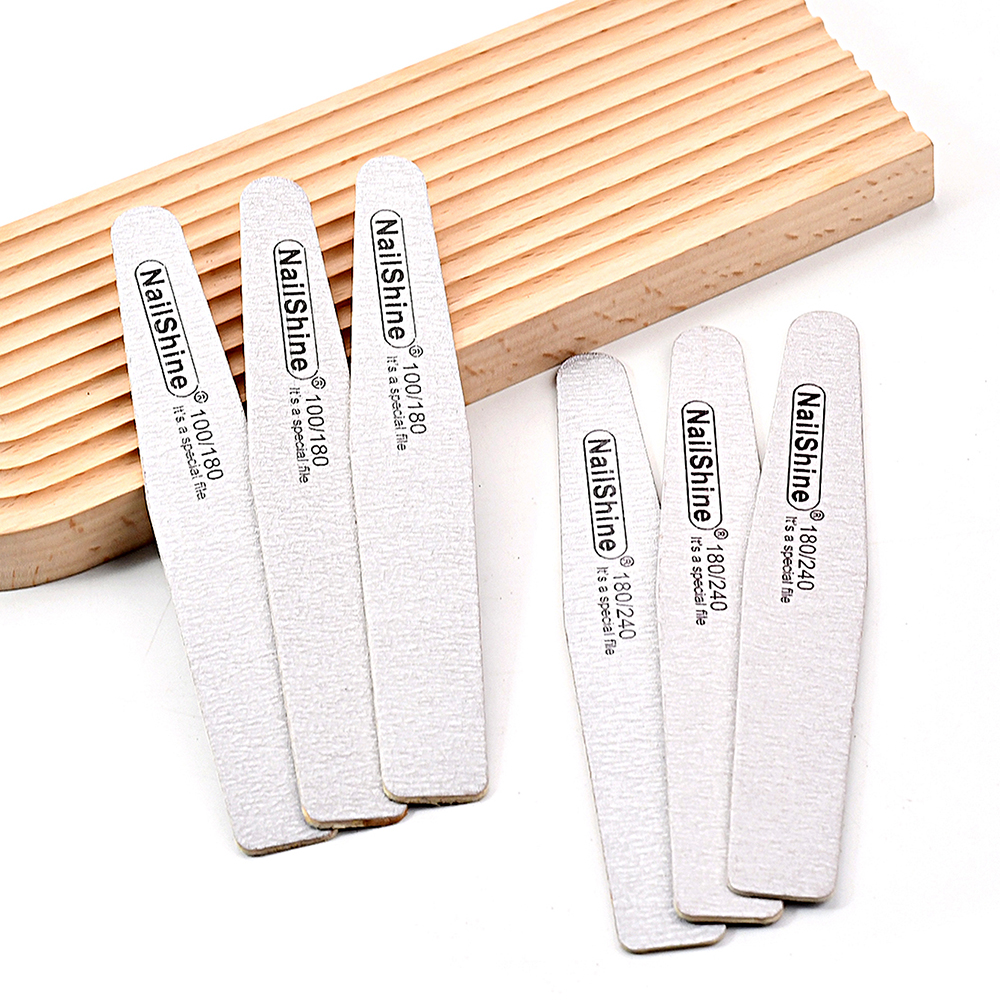 5PCS Diamond Design Wood Nail Files Set Polishing Buffers Premium 100/180/240 Grit Sandpaper Manicure Tool Portable Travel Kit