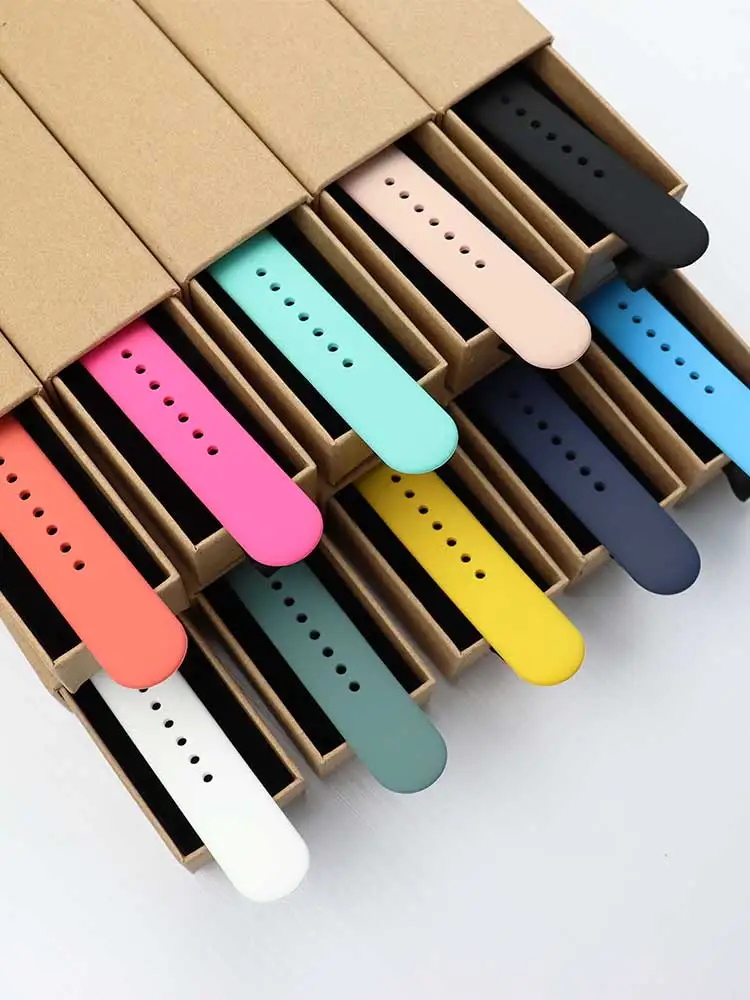 Silicone Band For Watch strap 44mm 45mm 40mm 41mm 42-46mm sport bracelet iwatch series 8 7 6 5 4 9 10 11 SE-Ultra 2/3 49mm