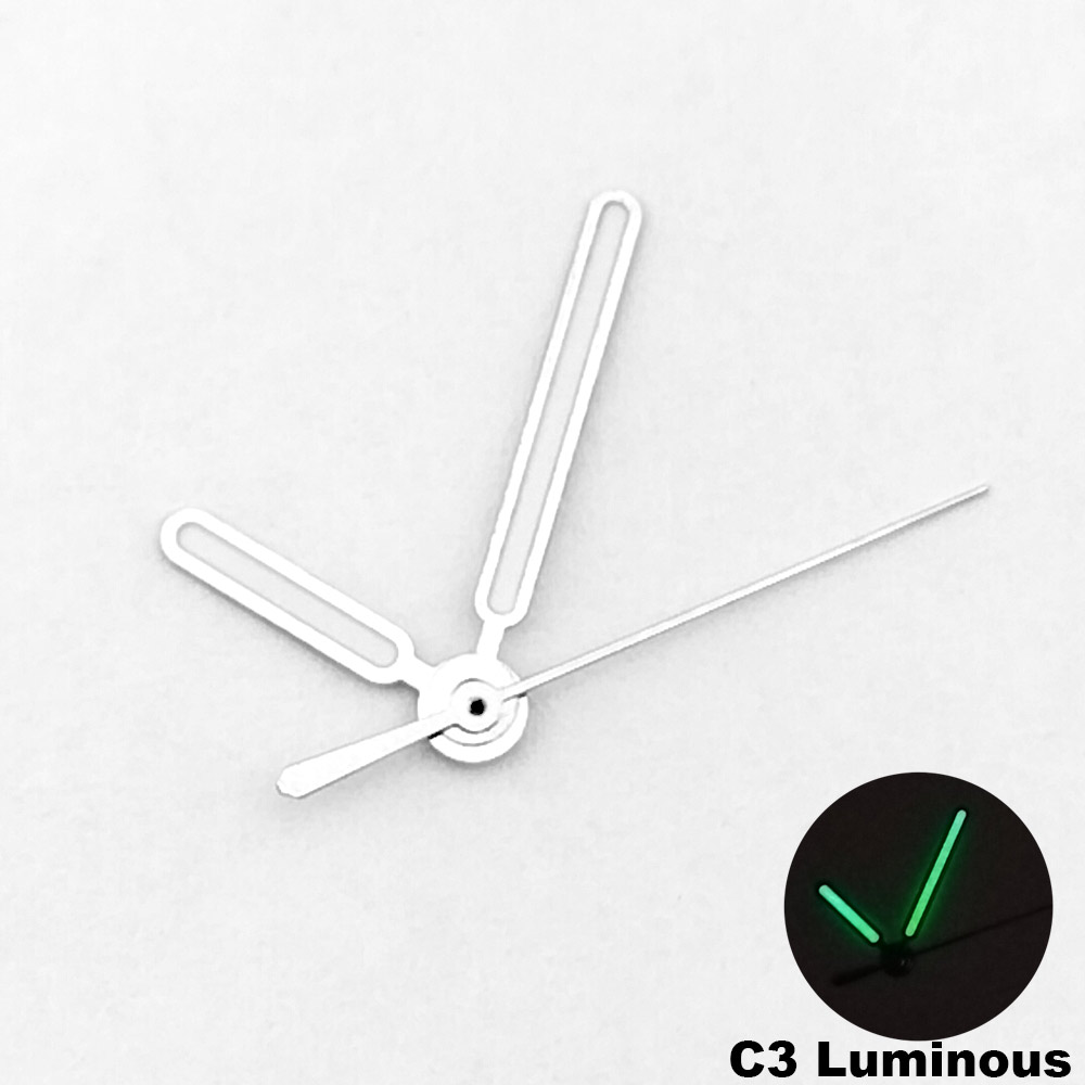 13mm mechanical watch pointer fit NH35 NH36 movement C3 luminous silver black rose gold pointer watch parts accessories