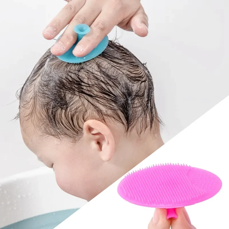 1/2pcs Shampoo Brush for Baby Infant Bathing Soft Silicone Boys Kids Shower Brush Head Hair Washing Massage Brushes Wipe Comb