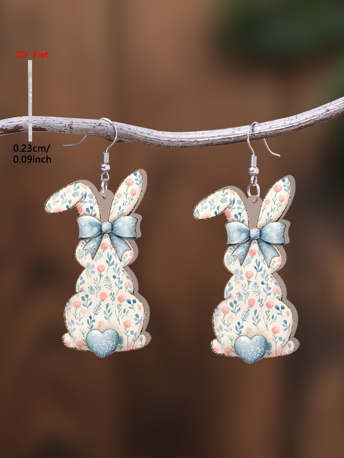 1 Pair of 2D Flat-1Pair Acrylic Pendant Drop Earrings with Rabbit Pattern, Cute and Simple Style, Suitable for Women to Wear at Parties and Vacations, and for Everyday Wear pen gpt