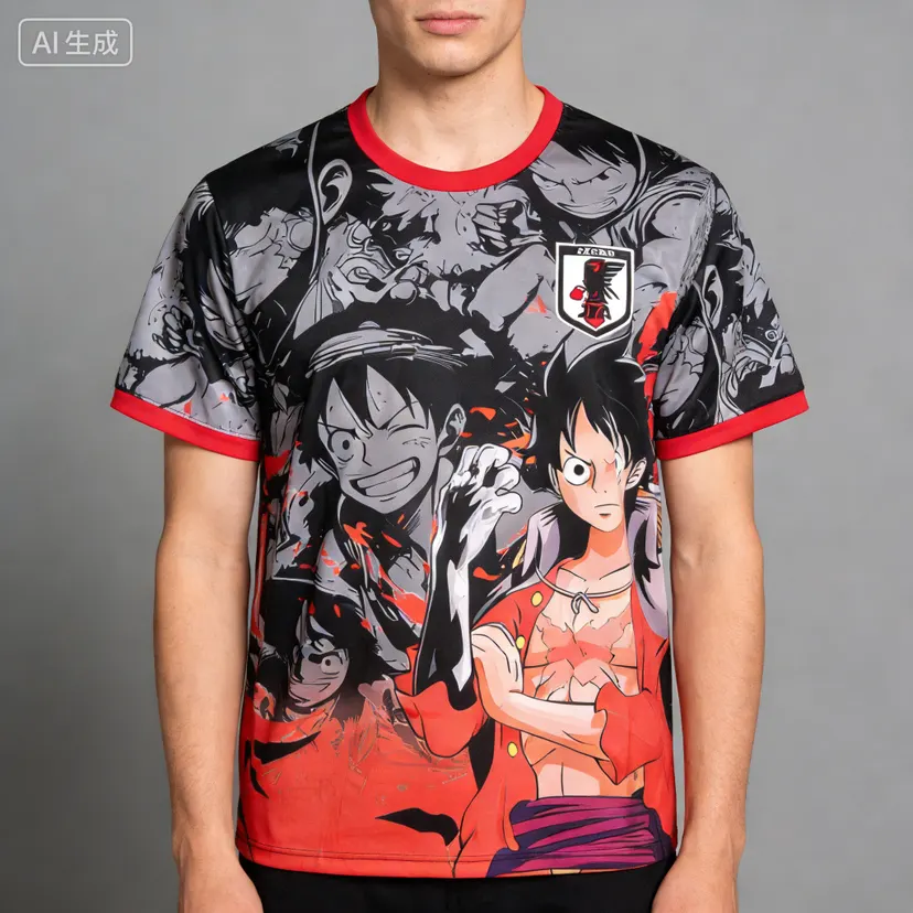 2026 Summer New One Piece T-Shirt Japan Monkey D. Luffy Premium Jersey Kid_Adults Oversized Breathable Quick Drying Sports Tops