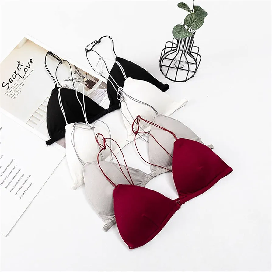 Bra for Girls Summer Seamless Cotton Front Open Button Push Up - BG009