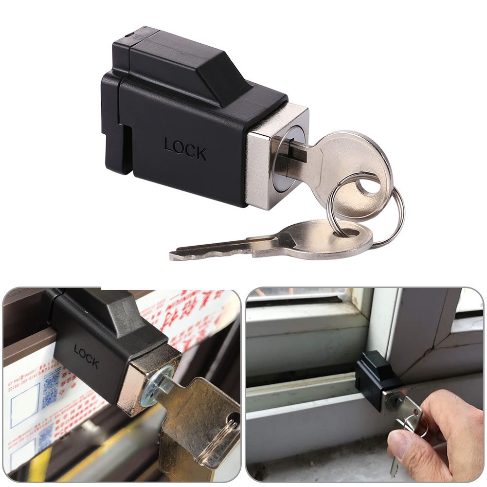 New Aluminum Alloy Window Locks With 2 Keys Window Restrictor Lock Durable Portable Practical Exquisite For Hospital Bank