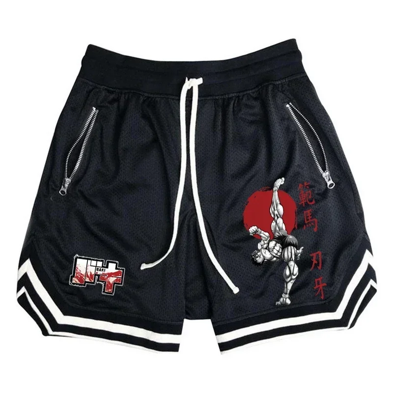 Anime Casual Shorts Men Women Manga Cartoon Sports Gym Shorts Fitness 3D Print Quick Dry Mesh Board Shorts Summer Male