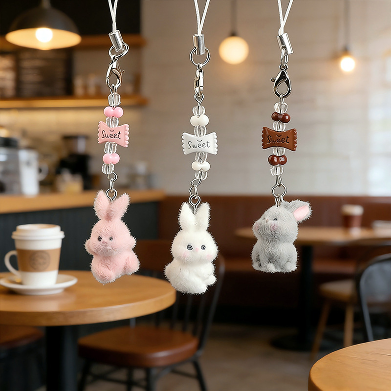 Dopamine Star Phone Strap Korean Style Women Short Keychain Lanyard For iPhone Case Decoration Pendant Friend pen gpt