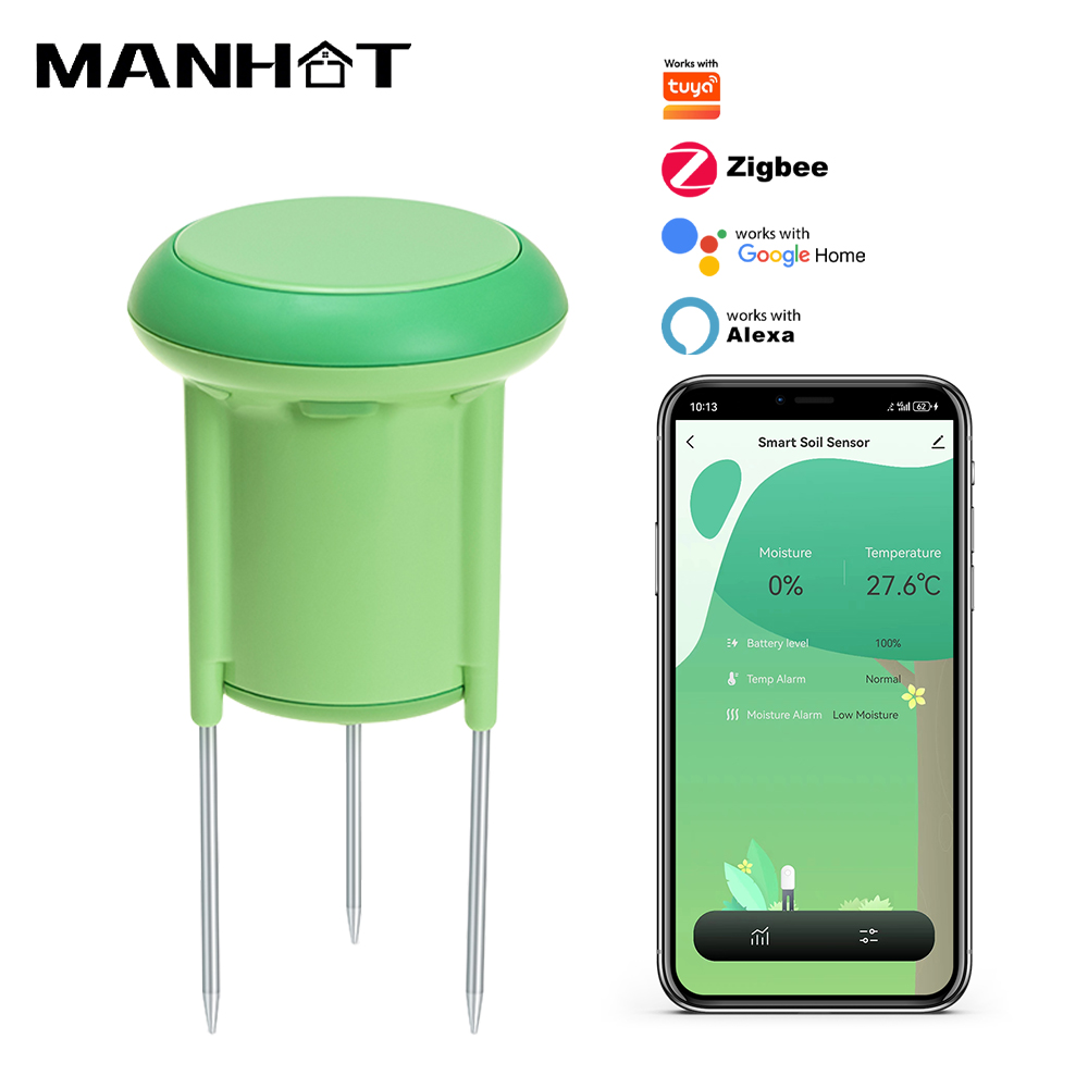 2X Tuya ZigBee Soil Tester Temperature and Humidity Sensor IP66 Grade Waterproof APP Control Support View History