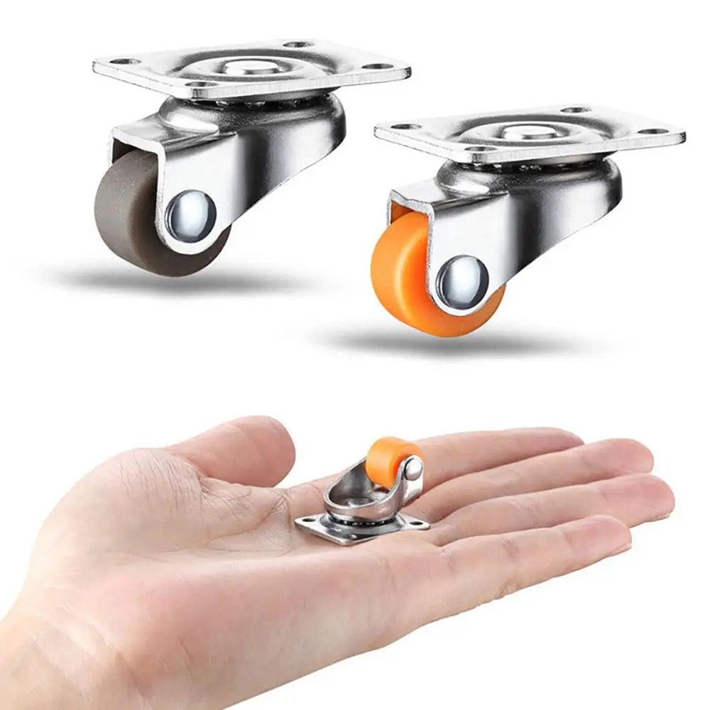 Furniture Caster Soft Rubber Universal Wheel Swivel Caster Roller Wheel For Platform Trolley Household Accessory