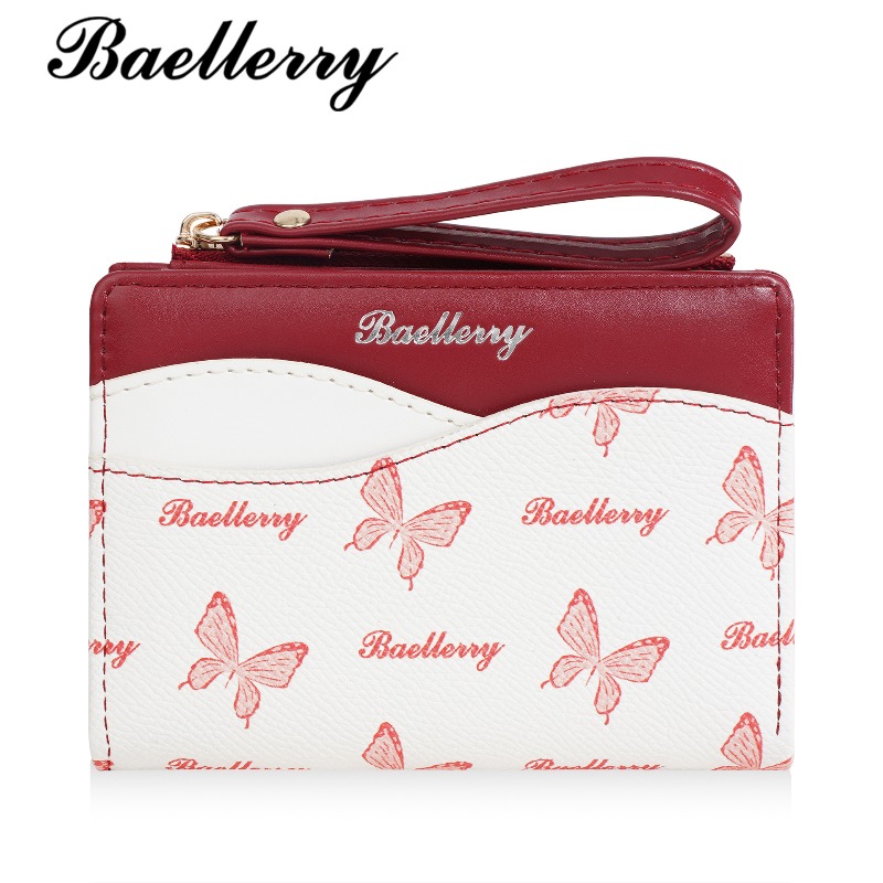 Baellerry New Fashion Women's Wallet Multi-functional Short Zipper Coin Purse Exquisite Butterfly Pattern Wallets